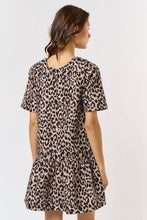 Load image into Gallery viewer, LEOPARD PRINT RUFFLED MINI DRESS
