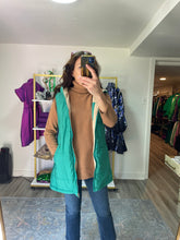 Load image into Gallery viewer, Green Puffer Vest with Fleece Lining
