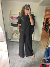 Load image into Gallery viewer, Black Linen Pant Set
