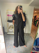 Load image into Gallery viewer, Black Linen Pant Set
