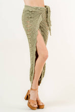 Load image into Gallery viewer, BEACH COVERUP CROCHET WRAP MIDI SKIRT
