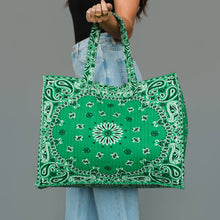 Load image into Gallery viewer, Green Bandana Tote
