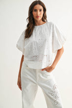 Load image into Gallery viewer, Embroidered White Cotton Blouse
