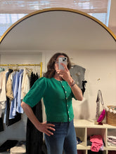 Load image into Gallery viewer, Button Front Closure Short Sleeve Knit Cardigan
