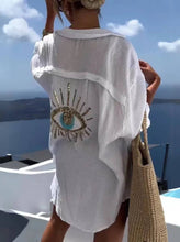 Load image into Gallery viewer, Long Sleeve Evil Eye Sunscreen Fashion Shirt
