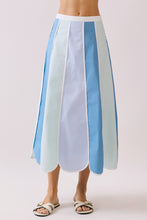 Load image into Gallery viewer, Color Block Paneled Design A Line Midi Skirt
