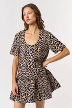 Load image into Gallery viewer, LEOPARD PRINT RUFFLED MINI DRESS
