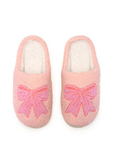 Load image into Gallery viewer, Pink Bow Slippers-Adult
