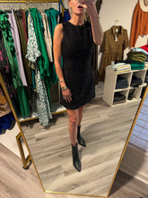 Load image into Gallery viewer, Black Tweed Mini Dress
