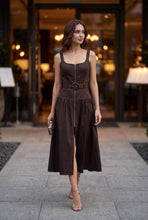 Load image into Gallery viewer, Belted Zip Front Midi Dress
