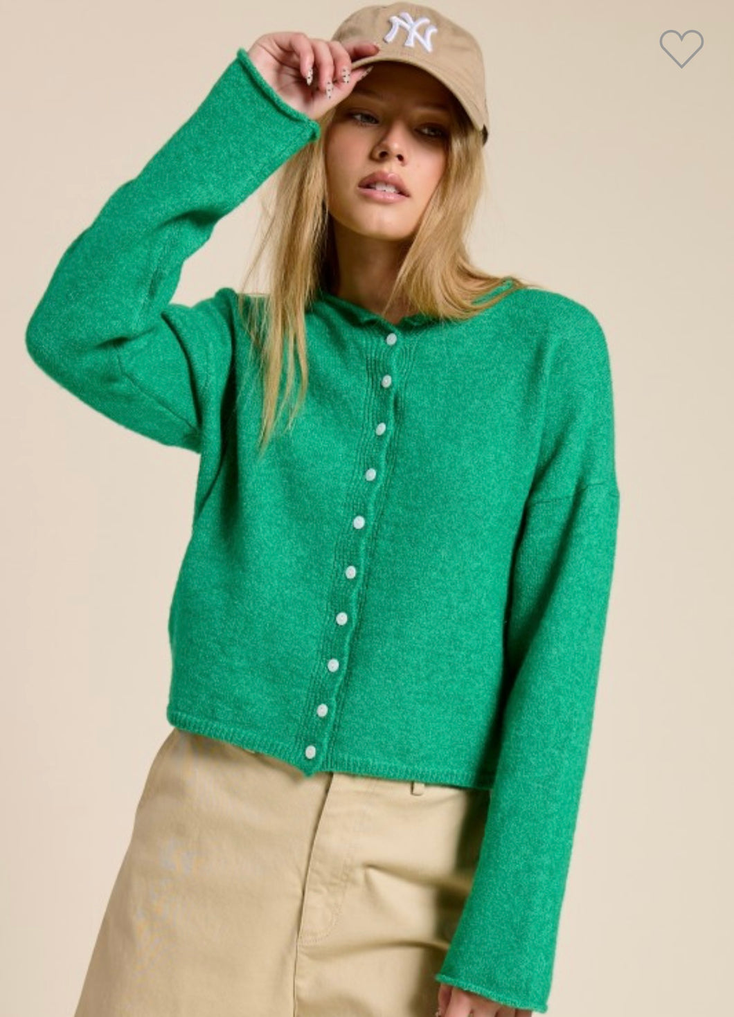 Roll Neck Cardigan