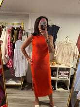 Load image into Gallery viewer, Orange Knit Tank Dress
