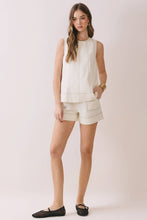 Load image into Gallery viewer, Contrast Stitch Detail Sleeveless A-Line Top
