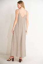 Load image into Gallery viewer, Striped brown woven midi dress
