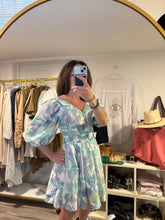 Load image into Gallery viewer, Floral Turquoise Dress
