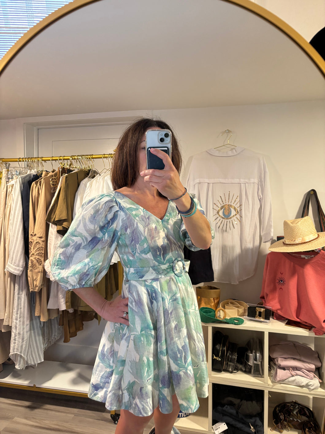 Floral Turquoise Dress