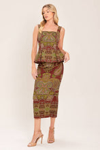 Load image into Gallery viewer, Printed woven pencil skirt
