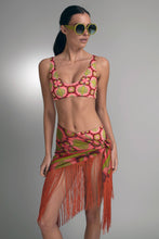 Load image into Gallery viewer, Coral Silk Fringe Wrap
