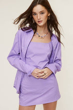Load image into Gallery viewer, Mini Dress with Collared Button Down Shirt Set
