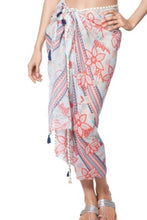Load image into Gallery viewer, Braided Multi Wear Sarong Wrap in Morning Paradise Print
