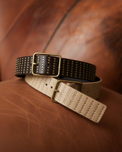 Load image into Gallery viewer, Stud Covered Leather Belt
