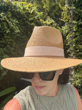 Load image into Gallery viewer, Tan Straw Hat With Leather Band

