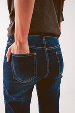 Load image into Gallery viewer, Cropped kickflare denim in mid washing
