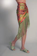 Load image into Gallery viewer, Terracotta Satin Fringe Sarong
