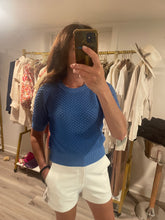 Load image into Gallery viewer, Royal Blue Short Sleeve Knit Top
