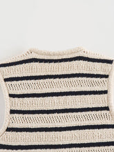 Load image into Gallery viewer, V-neck striped knitted Cardigan vest
