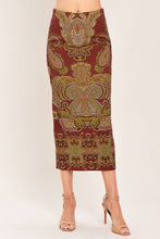 Load image into Gallery viewer, Printed woven pencil skirt
