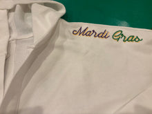 Load image into Gallery viewer, Custom Mardi Gras V neck Hoodie Sweatshirt with raw hem
