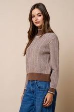 Load image into Gallery viewer, Contrast Trim Turtleneck Knit Sweater
