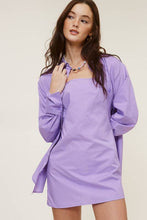 Load image into Gallery viewer, Mini Dress with Collared Button Down Shirt Set
