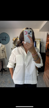 Load image into Gallery viewer, White Button Down Poplin Top
