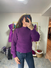 Load image into Gallery viewer, High Round Neck Waffle Weave Sweater
