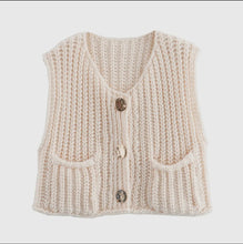 Load image into Gallery viewer, Chunky Knit Button Front Vest
