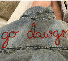 Load image into Gallery viewer, Custom Cropped Denim Button Front Shirt/shacket
