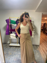 Load image into Gallery viewer, Champagne Satin Skirt
