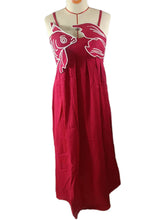 Load image into Gallery viewer, Vivid goldfish embroidered strappy maxi dress
