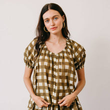 Load image into Gallery viewer, Painted Gingham Frances Top
