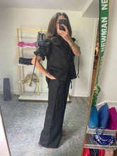 Load image into Gallery viewer, Black Linen Pant Set
