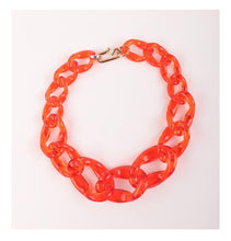 Load image into Gallery viewer, Red Acrylic Chain Necklace
