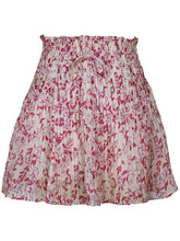 Load image into Gallery viewer, Pink Floral Pleated Mini Skirt
