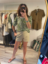 Load image into Gallery viewer, Beige Vegan Leather Modern Shorts
