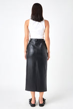 Load image into Gallery viewer, Black Vegan Leather Maxi Skirt
