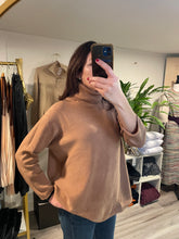 Load image into Gallery viewer, Camel Long Sleeve Turtleneck Sweater
