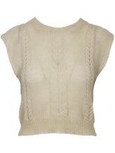 Load image into Gallery viewer, Cap Sleeve Cable Knit Sweater
