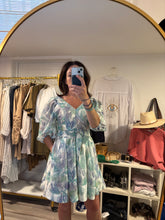 Load image into Gallery viewer, Floral Turquoise Dress
