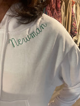 Load image into Gallery viewer, NEWMAN White Pullover Crop Hoodie
